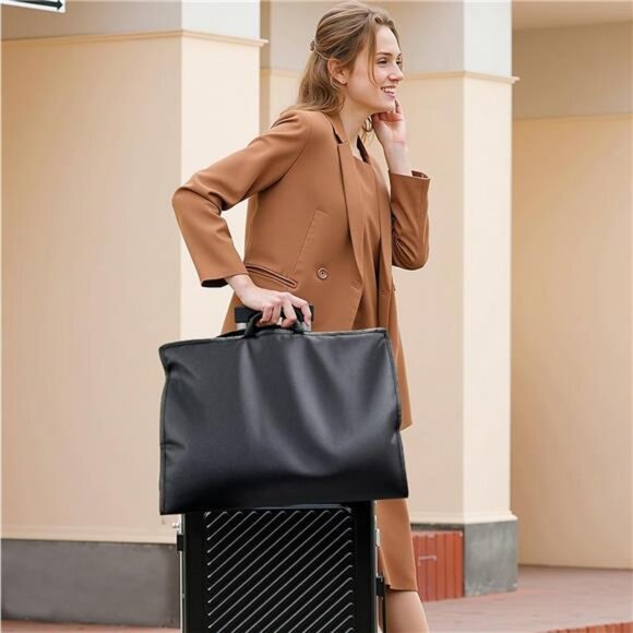 Suit Garment Clothes Travel Bag: 43 inch Lightweight Foldable Black Short - Picture 2 of 7